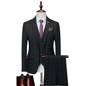 Nouvel ensemble de blazers 3 pièces pour homme, motif écossais, décontracté, pour <span class=keywords><strong>le</strong></span> bureau ou les affaires, veste, gilet et pantalon pour marié, mariage, coupe droite <span class=keywords><strong>Royan</strong></span> - Product Image 4