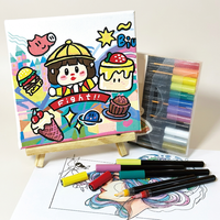 Marqueurs acryliques d'art personnalisés avec logo, pour graffiti, coloriage, peinture acrylique permanente, ensemble de stylos marqueurs pour enfants