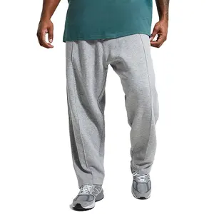 Custom Men's Plus size Jogger Track Pants high quality 100% organic cotton Elastic Waistband Blank Sweatpants for men