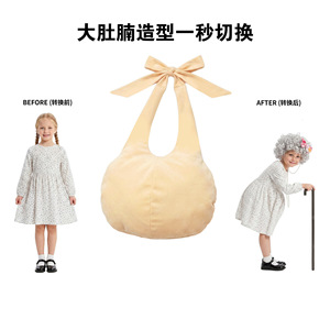 <span class=keywords><strong>Disfraz</strong></span> de Halloween de Anciano Gordo con Vientre Hinchado para Niños - Divertido Estilo de Anciano con Diseño de Dibujos Animados para el 100 Día de Clases - Product Image 3