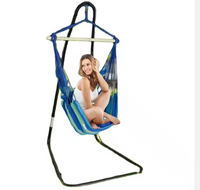 Support de chaise suspendue en fer réglable et incurvé - Meuble d'extérieur résistant aux intempéries pour usage intérieur/extérieur