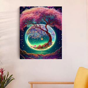 Người Lớn Starter Kit DIY Quà Tặng-Cây Trăng Bức Tranh Phong Cảnh Bằng Số 40x50cm/16x20Inch In Vẽ Màu Bằng Số - Product Image 5