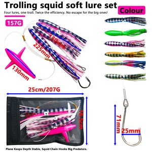 Juego <span class=keywords><strong>de</strong></span> Señuelos <span class=keywords><strong>de</strong></span> Pesca con Mosca para Pulpo Vivo, con Señuelo <span class=keywords><strong>de</strong></span> Pájaro Marino <span class=keywords><strong>de</strong></span> 5 Pulgadas y Calamar <span class=keywords><strong>de</strong></span> Goma/Plástico <span class=keywords><strong>de</strong></span> 6 y 9 Pulgadas para Atún - Product Image 3