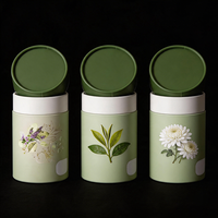 Tube en carton kraft rond personnalisé avec logo pour sachets de thé, feuilles de thé en vrac, emballage avec couvercle hermétique, vente en gros, haute qualité