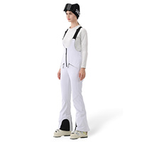 Nouveau femmes sangle Ski pantalon haute extérieur élasticité coupe-vent imperméable Ski pantalon hiver chaud couleur unie Snowboard pantalon