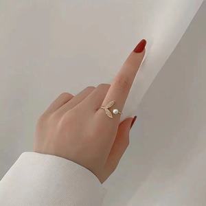 Support de bague en argent S925 version T avec perles de 7-10 mm, accessoires de perles DIY et décoration en argent pour bague 1885 - Product Image 4