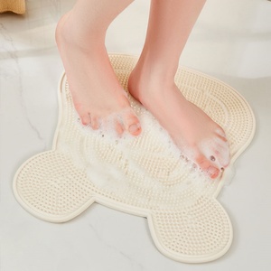 Bathroom Back <b>Scrub</b> Massage Easy to Clean Tool Sponge Removal Belt Exfoliating Bear Silicone <b>Brush</b> Bath Body Shower Scrubber - Product Image 4