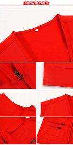 2024 Custom Printed Logo Lapel Advertising Shirt Work Clothes Volunteer Activities Supermarket Jacket Men's Vest - Product Image 6