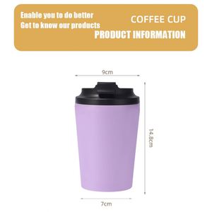 Tasse à café mini personnalisée en gros, 12 oz, portable, en acier inoxydable, isotherme, avec logo personnalisé, tasse à eau graduée - Product Image 4