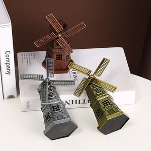 Nouveau design métal Bronze personnalisé <span class=keywords><strong>moulin</strong></span> à <span class=keywords><strong>vent</strong></span> modèle ornements Souvenirs artisanat maison chambre décoration néerlandais <span class=keywords><strong>moulin</strong></span> à <span class=keywords><strong>vent</strong></span> cadeaux - Product Image 3