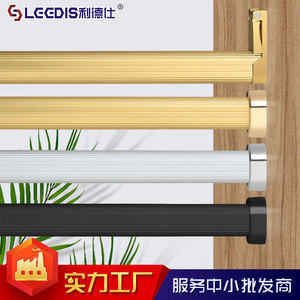 Lideshi Double Tube <b>Clothes</b> Rod Wall Mounted Wardrobe Organizer Rectangle Minimalist Style Oxidation Finish - Product Image 4