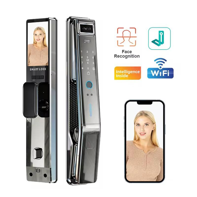 Smart Home System Full Automatic Security J-link APP Electric Keyless Digital Smart Door Lock for Apartment Fingerprint RFID