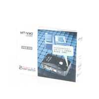 MT-VIKI MT-201UK-CH Commutateur KVM USB VGA 2 ports 2 entrées 1 sortie 1920*1440, fabriqué au Guangdong, moule privé