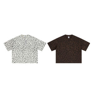 2026 New Summer American Retro Unisex <b>Leopard</b> <b>Print</b> <b>Shirt</b> Short Sleeve Crewneck Boxy Fit 240 Gsm 60% Cotton 40% Polyester <b>Shirts</b> - Product Image 4