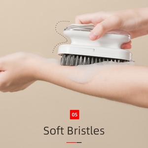 Bathroom Cleaning Toilet <b>Clothes</b> Brush Refillable Cleaning Brush <b>Clothes</b> Stain Removal Brush with Storage Space - Product Image 4
