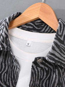 <span class=keywords><strong>Camicia</strong></span> Vintage a maniche lunghe da <span class=keywords><strong>uomo</strong></span> Top Casual in cotone Denim a righe - Product Image 5