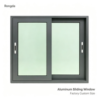 Fenêtre coulissante horizontale en aluminium sur mesure avec moustiquaire en acier inoxydable insonorisée pour usage domestique
