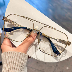 Montura de <span class=keywords><strong>gafas</strong></span> con doble puente, estilo moderno para <span class=keywords><strong>mujer</strong></span>, a la moda. - Product Image 3