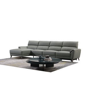 Sofá Seccional Esquinero Extensible en Forma de L de Cuero Europeo para <span class=keywords><strong>4</strong></span> Personas con Control Remoto - Product Image 4