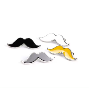 Broches de Solapa con Bigote Negro para Hombre, Divertidos, para Sombrero y Barba, Accesorios para Caballero, Broche Nupcial - Product Image 1