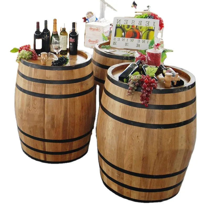 Oak Aging Barrel mit Wood Stand Bung und Zapfen Charred Oak Bourbon Whisky Barrel für den Home Brewer Distiller Wine Maker