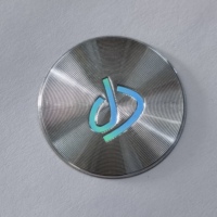 Pelat Nama Aluminium Pola CD Foto-kromik Berpola Sandblast Cetak 6 Warna Kustom, Label Logam Modern Berubah Warna untuk