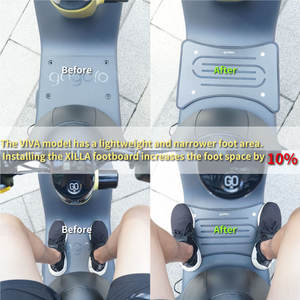 Modificaciones de motocicleta Xilla de alta calidad, alfombrilla de pie de motocicleta de aleación de aluminio plateada negra, alfombrilla de pie antideslizante para Gogoro2 - Product Image 5