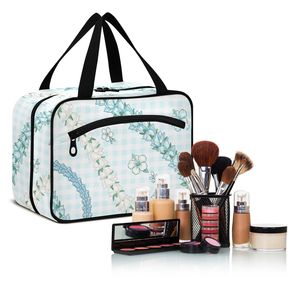 Hawaiian Design Personalized Print <b>Travel</b> Cosmetic <b>Bag</b> Waterproof Makeup Pouch Portable Toiletry <b>Wash</b> Handbag with Soft Handle - Product Image 2