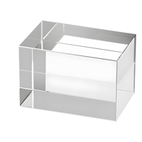 Supports en acrylique transparent, cubes polis, carrés, transparents, en cristal coulé, base de support pour collection de bijoux, présentoir