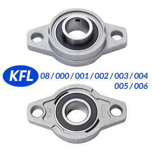 ตลับลูกปืนแบบมีหน้าแปลนขนาดเล็ก KFL08 ตลับลูกปืนแบบ Pillow Block รับน้ำหนักได้สูง หล่อลื่นด้วยจาระบี ตัวตลับลูกปืนทำจากโลหะผสมสังกะสี - Product Image 3