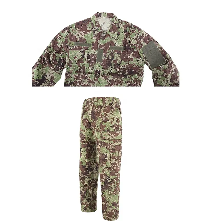 위장 BDU 유형 능직 남성 육군 유니폼 드레스 작업 셔츠