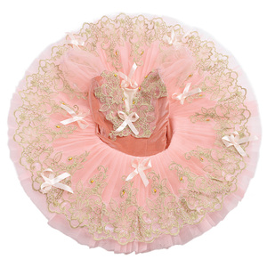 Traje de Ballet Profesional para Niñas, Vestido Tutú de Ballet, Princesa, Plato, Pancake, Lago de los Cisnes, Bailarina, <span class=keywords><strong>Disfraz</strong></span> de Danza Escénica - Product Image 6