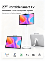 OEM Mevcut 27 İnç Mobil Akıllı Dokunmatik Ekran Monitör Android15 IPS Panel Tekerlekli Dahili 13MP Kamera Stereo Hoparlörler