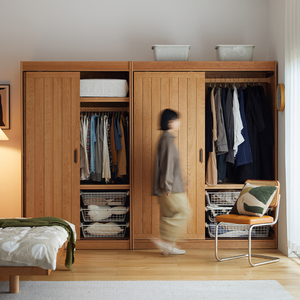 <span class=keywords><strong>Armoire</strong></span> de chambre moderne en bois massif avec <span class=keywords><strong>portes</strong></span> <span class=keywords><strong>coulissantes</strong></span>, grande capacité de rangement, écologique, gain de place, durable, pour vêtements de salon - Product Image 4