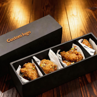 ETpack Série de boîtes d'emballage de fast-food imprimées personnalisées à emporter Boîte à hamburger jetable pour poulet frite aile de poulet frit