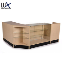 Comptoir de contrôleur de magasin de pratiques, robuste et personnalisé, Style de magasin en bois, Type d'emballage de Surface