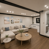 Casa Móvil de Instalación Rápida, Casa Contenedor Expandible de 20 pies/40 pies con Cocina, Dormitorio, Sala de Estar, Diseño Arquitectónico Prefabricado