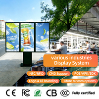 Pantalla Publicitaria para Exteriores de 43 49 55 65 75 Pulgadas, 2000 Nits, 2k, IP65, Tótem con Base, Señalización Digital, Kiosco para Exteriores con Pantalla Táctil