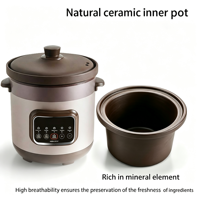 Marmite Électrique Commerciale Intelligente Entièrement Automatique Haute Puissance en Céramique avec Contrôle Numérique Multifonctionnel et Minuterie