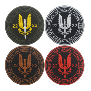 SAS AIR SERVICE REGIMENT 2D PVC Clothing Round Sward With WING DARES WINS <strong>UK</strong> Tactical Backpack DIY Durable PVC Labels - Product Image 1