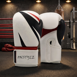 ถุงมือชกมวยคุณภาพสูง MMA หนังเทียมสำหรับมืออาชีพ ลายพิมพ์ซีรีส์นักสู้ สีและโลโก้ปรับแต่งได้ สำหรับใช้งานกลางแจ้ง - Product Image 3