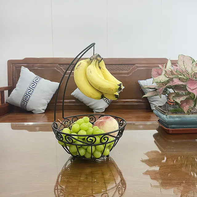 Houseware Organizer Kitchen a Fruit Basket is Filled With 8 Bananas