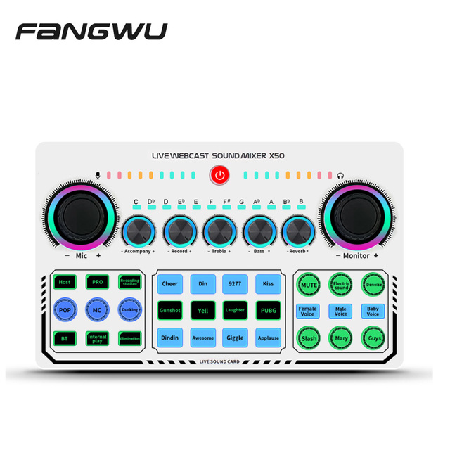 Professional Audio Studio Recording Interface Mixers Music Card With Sound  X50 Sound Card for Live Mobile Phone PC