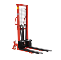 Nouveau chariot élévateur manuel à manivelle du Zhejiang, Chine, capacité 1,5 tonne, largeur de fourche 150 mm, utilisation intérieure, garantie 1 an