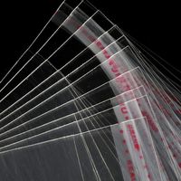 Sacs en plastique transparents refermables, auto-adhésifs, en polypropylène