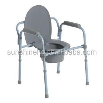 पोर्टा के लिए वयस्कों के लिए पोर्टेबल शौचालय पॉटी कुर्सी डेरा डाले हुए तह बेडसाइड कमोड कुर्सी BA382