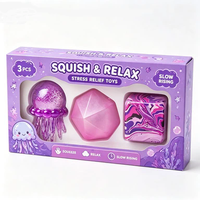 Jouet anti-stress populaire en forme de méduse à presser - Jouet de relaxation à récupération lente