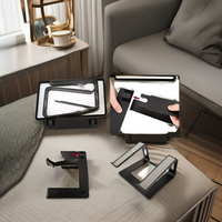 Dudukan Laptop Vertikal Portabel yang Dapat Disesuaikan, Lipat, dari Aluminium, Penyangga Tablet & Notebook, Fabrikasi Plat Logam yang Dicetak & Dilipat