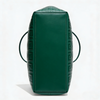 Ensemble de sacs fourre-tout de luxe en cuir PU vert foncé avec portefeuille assorti, sac à main de créateur géométrique gaufré, sac à bandoulière grande capacité