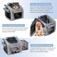 Chien Vélo Panier Transporteur Pet Vélo Avant Transporteur Sac À Dos pour Vélo Équitation Pliable Amovible
